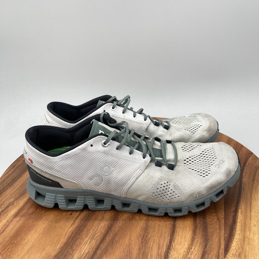 On Cloud X Shoes Mens Size 12.5 Light Gray Running Comfort Walking Sneakers